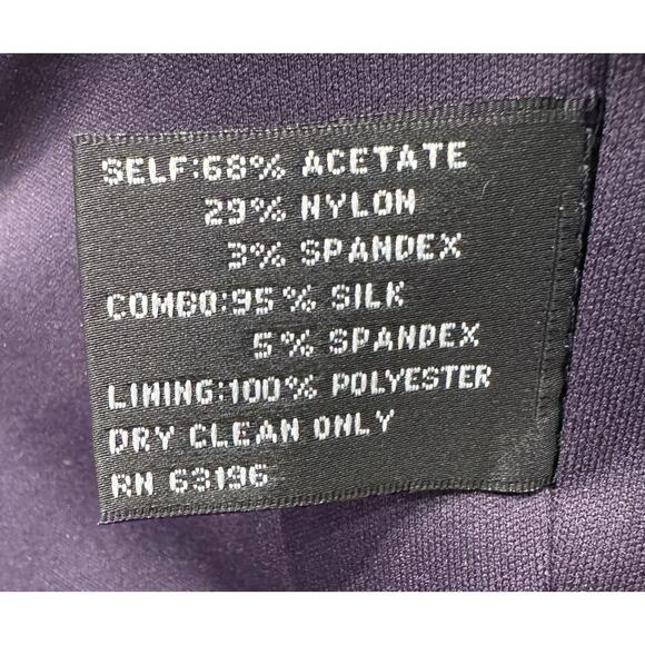 Suzi Chin for Maggy Boutique 12 Silk Purple Sheath Dress V-neck feminine party - Picture 5 of 9